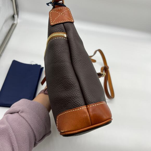 Dooney & Bourke Pebble Leather Crossbody Handbags Brown T'moro - Picture 5 of 11